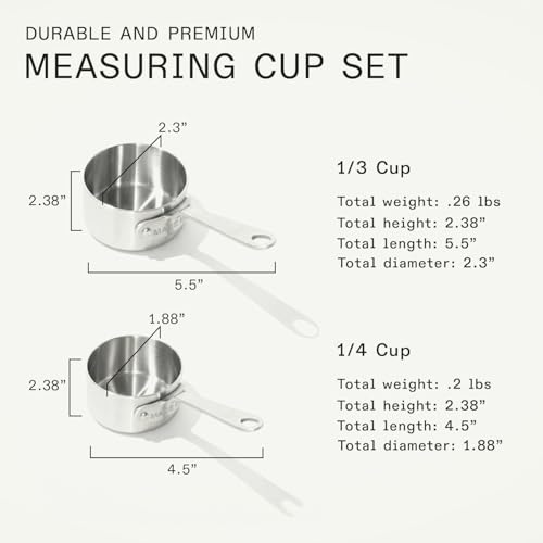 Image of Made In Cookware - Measuring Cup Set - Stainless Steel - Stackable - Dishwasher Safe
