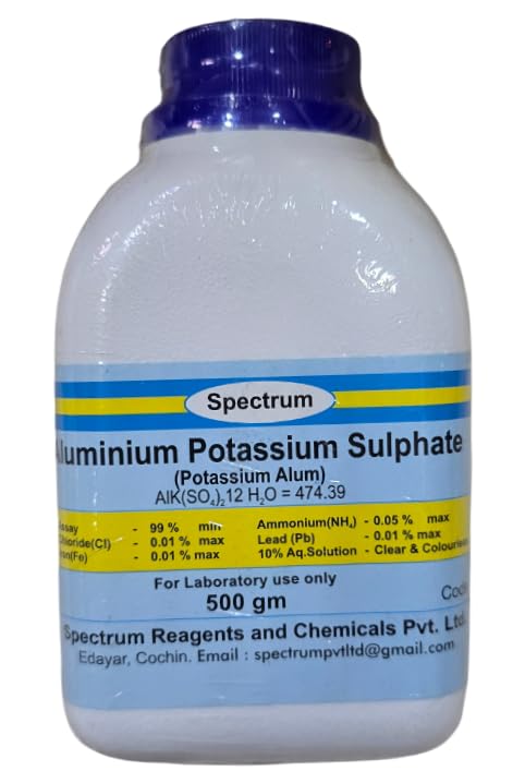 SPECTRUM Aluminium Potassium Sulphate (Potassium Alum) Assay 99% Min (B0D2DL8HJ5) Amazon Price History, Amazon Price Tracker