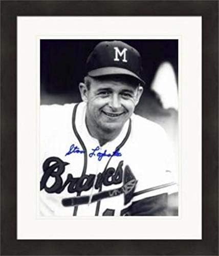 Sports Memorabilia Autograph Warehouse 420880 Stan Lopata Autographed 8 x 10 in. Photo Milwaukee Braves Matted & Framed
