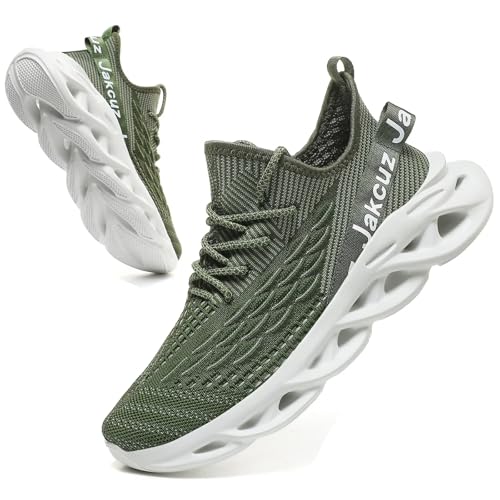 Image of Jakcuz Plus Size Men's Lightweight Walking Shoes Mesh Fish Scale Pattern Fashion Sneakers