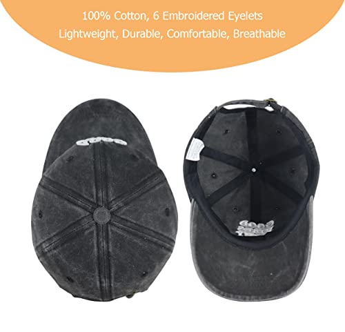 Good Vibes Only Hat, Positive Vibes Only Gifts For Men Women, Funny Adjustable Washed Cotton 3D Embroidered Baseball Cap (Embroidery Black) #TOP2