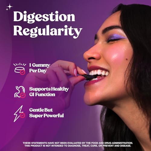 Image of Fungiments Super Prune - Mushroom Supplement - Turkey Tail Mushrooms, Fiber, Rhubarb, Prunes, Ginger, Chamomile - Debloating, Constipation Relief (30 Mushroom Gummies)