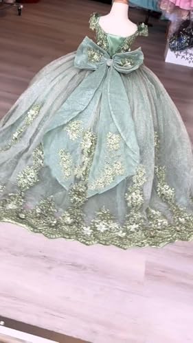 Charming Tulle Gown Lace Junior Bridesmaids for Teen Girls Off-Shoulder Design Flower Girl Dresses for Wedding4