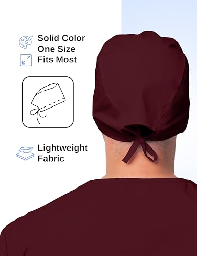 Image of Solid Working Cap Scrub Cap for Women and Men Unisex Surgical Cap Comfortable and Stylish Scrub Hat