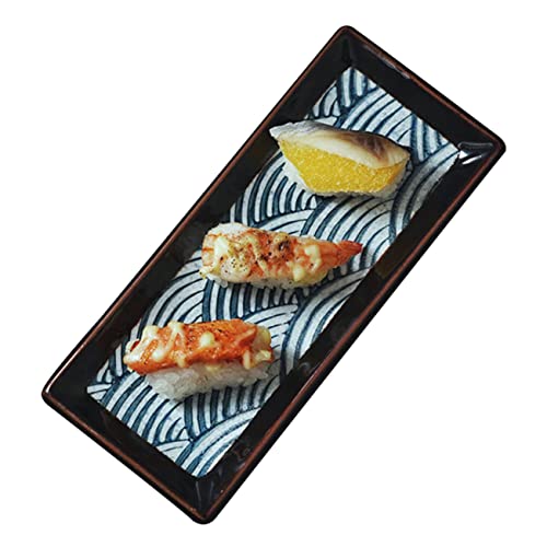 TOPBATHY Plato De Sushi De Estilo Japonés Bandeja Para Servir Comida Plato De Almacenamiento Para Hogar y Hotel Utensilio De Cocina Creativo Para Exhibir Comida Eventos