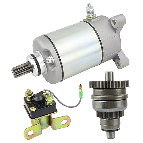 Image of Starter w /Bendix & Relay for Polaris Sportsman 500 96-02, Scrambler 500 97-02, Magnum 325 /425 /500 95-02, Big Boss 500 6x6 98-02,Ranger 500 6x6 98-02,Ranger 425 2x4 01-02,Ranger 500 4x4 01-02