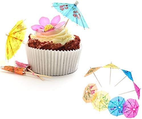25PCS Cocktail Umbrellas for Drinks - Colourful Paper Drinks Umbrellas