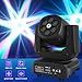 Moving Head Light 120W LED Beam Moving Head Spotlight with 8 GOBO Wheels, 7 RGBW Rotating Wheels, 3-Face Prism and 12 LED Ring, DMX512, Sound Active