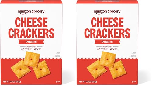 Image of Amazon Grocery, Original Cheese Crackers, 12.4 Oz, (Pack of 2)