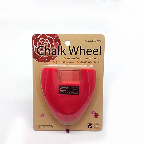 HONYSEW Chalk Wheel and Refill Fine Line Fabric Marker Tailor's Chalk Blue, Red, White, Yellow Choose Color (Chalk Wheel Pink)