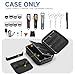 MOSLA Hard Barber Accessories Case for Hair Clippers, Mens Hair Cutting Barber Supplies Holder Organizer Storage Bag for Hair Cutting, Guard Grooming Kit (PU Black)