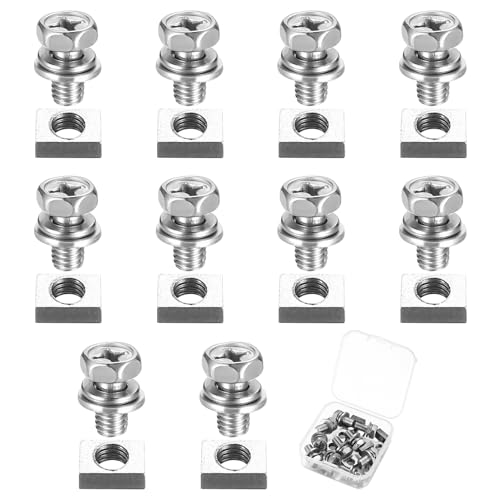 Tornillos y tuercas para batería de motocicleta, 10 juegos de tuercas y tornillos para terminales de batería de motocicleta, para ATV scooter bicicleta scooter DIY
