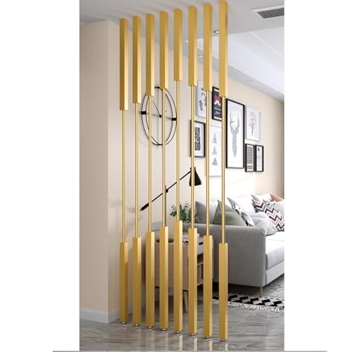 FloortoCeiling - Divisores de habitación de metal, 8 piezas, listones de pared, elegantes pantallas de poste para soluciones de privacidad y separación de espacios