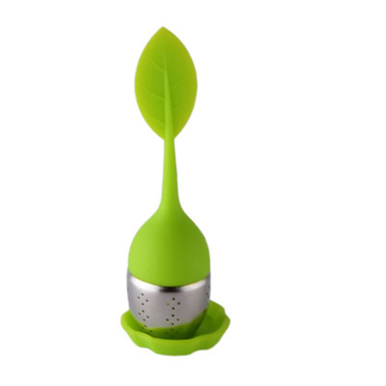 Colino da tè per infusore per spezie, in acciaio inox, setaccio per tè, accessori per erbe, teiera per colino da tè (verde)