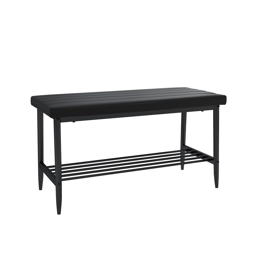 Vicco Sitzbank Grand, Schwarz, 85 x 35 cm, zur Verwendung als Essgruppe in Küche oder Esszimmer