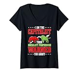 Damen langfristig Investieren Aktien ETFs Blue Chip T-Shirt mit V-Ausschnitt