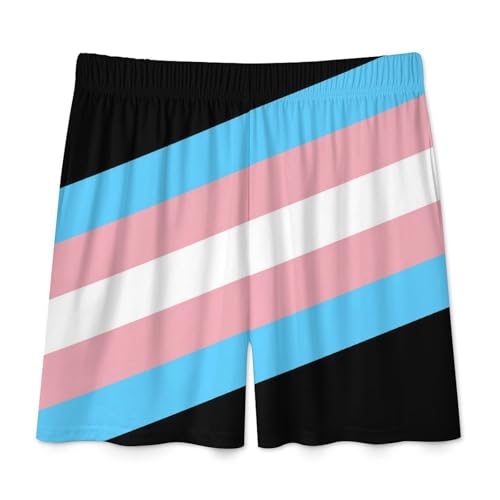 Transgender Pride LGBTQ Pajama Shorts for Men, Men's Pajama Bottoms4