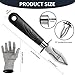 xaziudi Oyster Shucking Knife Set - 2 Stainless Steel Oyster Shucker and Oyster Shucking Knife with PVC Sheath & 2 Cut Resistant Gloves and Oyster Shucking Kit for All Kinds of Shells, Clam, and Crab