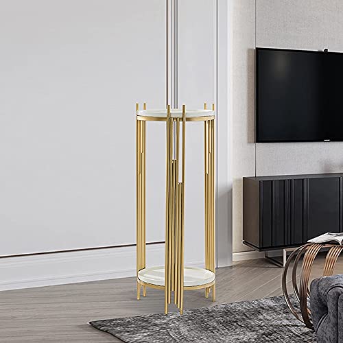 Table basse ronde dorée lot de 2 pour optimiser les petits salons encombrés - 5