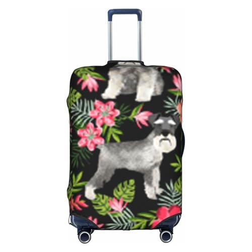 Schnauzer Printed Luggage Cover Elastic, Washable, Universal Fit 18-32 Inch Travel Suitcase Cover Easy To Identify