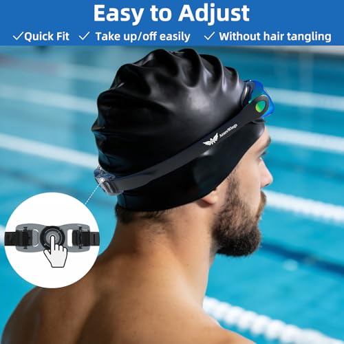 Image of Swim Goggles,2 Pack Swimming Goggles for Adult Men Women, No Leak Anti-Fog & UV, Wide Visio HD Mirror PC Lens
