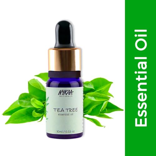 Image of Nykaa Naturals Tea Tree Essential Oil, 10ml| Cold Pressed Essential Oil| Ideal for Skincare & Haircare| For Hair Growth & Scalp Treatment|Combats Dandruff & Prevents Acne
