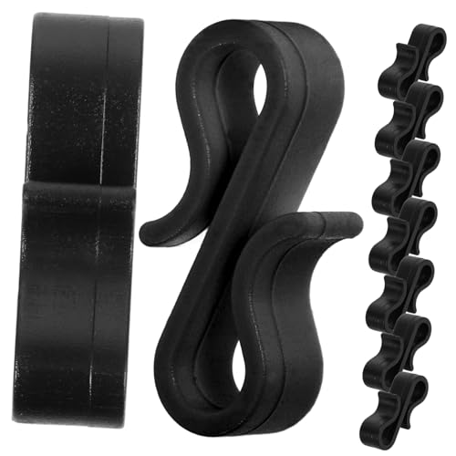 Homoyoyo 50 Piezas Clips para Canalones Forma de S Resistente la para Colgar Luces Navideñas Ganchos Impermeables para Exterior Fácil Instalación sin Herramientas Negras