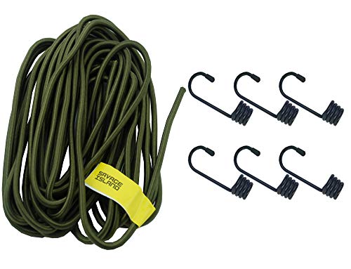 Savage Island Robuste 8mm Sandow Corde Elastique avec Sangles Fixation Corde avec 6 Crochets