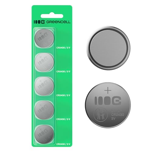 Green Cell CR2430 Lot de 5 Piles Bouton au Lithium 3 V 290 mAh