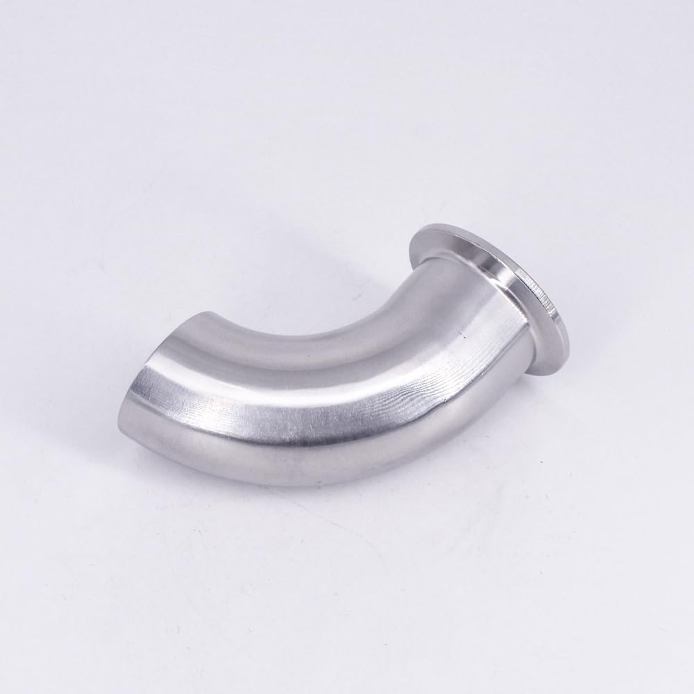 Conector de acero inoxidable, soldadura a tope de diámetro exterior de tubería, soldadura a tope de diámetro exterior de 12,7-108 mm x 1,5" 2" - 4" triple abrazadera codo de 90 grados SUS304 accesorio