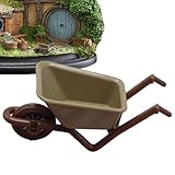 Générique Petite brouette Jouet Miniature   Jouet modèle Miniature | Mini modèles de Chariot décor de Chariot de Jardin de brouettes de Simulation de Maison de pour Le Pot de Fleur