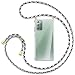 Produktbild mtb more energy® Handykette kompatibel mit Samsung Galaxy Note 20 (SM-N980, 6.7'') - Camouflage weiß/Gold - Befestigung Oben - Smartphone Hülle zum Umhängen - Anti Shock Strong TPU Case