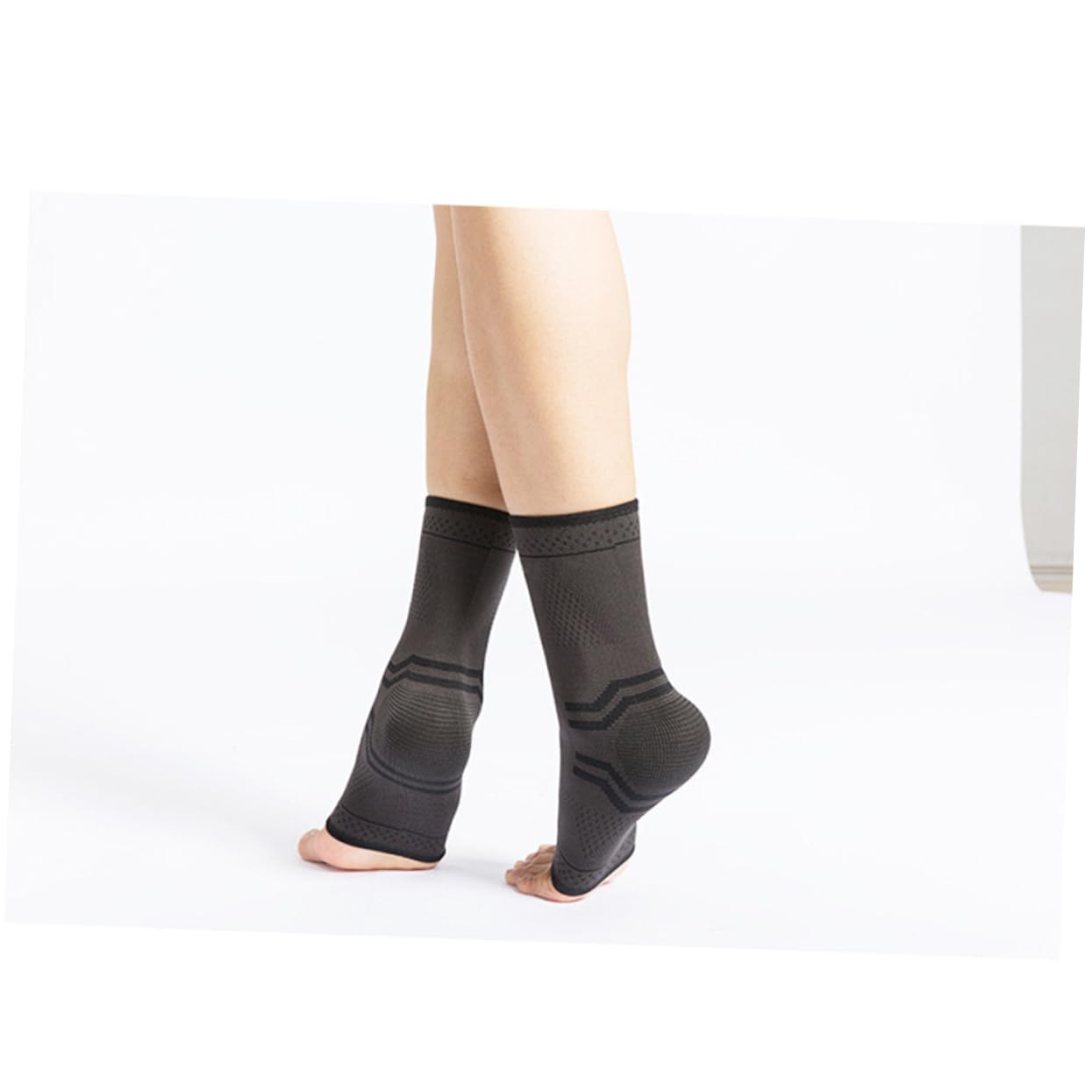 balacoo Ankle Support Compression Sleeve Sock for Sprain Injury Joint Relief Pressure Band Design for Men and Women Size M Black Ankle Support Socks