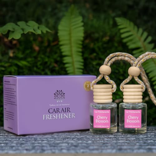 Image of Hanging Car Air Freshener, Long Lasting Scent, Cute Air Fresheners for Women, 2 Pack Non-Toxic Essential Oil Diffuser, Made in USA