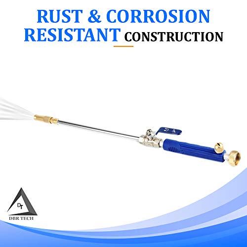 Hydro Jet High Pressure Power Washer Wand for Car Washing or Garden Cleaning, Heavy Duty Metal Watering Sprayer with Universal Hose End, Hydrojet Water Power Nozzle (Lapis Blue) - Thumbnail 5