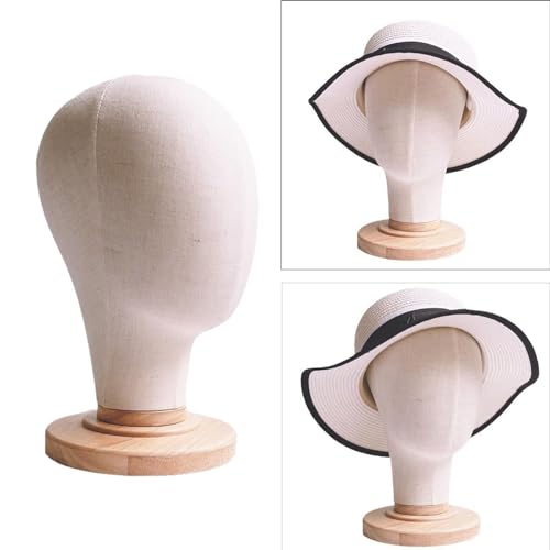 Tête de mannequin pour perruque et chapeau Sharplace avec base stable brun