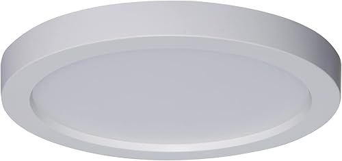 Lámpara de techo LED de montaje empotrado de 7 pulgadas, 120 V, 16 W, 900 lm, luz plana redonda blanca cálida de 3000 K, luz empotrada en superficie