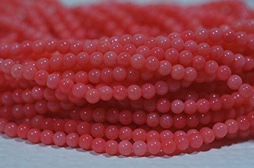Corail rose 3mm perles rondes de qualité AAA pour joaillerie de luxe fait main
