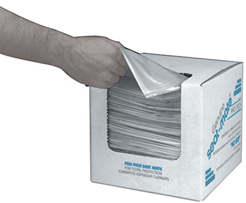 JohnDow Industries Economy Disposable Seat Cover, Box of 200, 0.8 mil Thickness, Clear, 31.5" Wide x 52" Long - ESCB-2-A