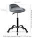 Syiole Rolling Salon Stool Chair with Back Support Hydaulic Height Adjustable on Swivel Wheels Heavy Duty for Hair Cutting Esthetician Tatto Beauty Spa Bar Lab Clinic Kitchen Office Home (Dark Gray)