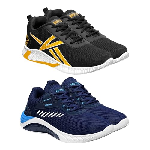 Image of BRUTON Shoes, 2 Combo Men's Sports Shoes, Perfect Sport Shoes & Running Shoes for Men's (2 Pairs)