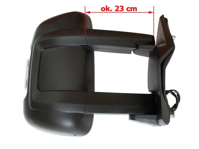 Außenspiegel Rechts, Langer Arm (23 cm), Elektrisch & Beheizbar, mit LED-Blinker, für Fiat Ducato, Citroen Jumper, Peugeot Boxer ab 2006