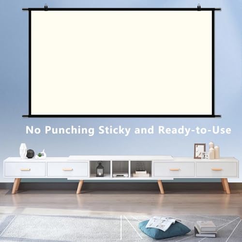 Pantalla para proyector de 84 pulgadas 16:9 blanco miniatura 6