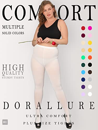 Image of Semi Opaque Thigh High Stockings for Women Silicone Lace Top Nylon Tights of DORALLURE