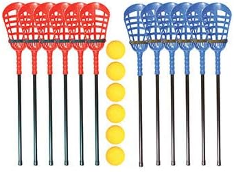 Palos Sports The ZoneTM - 2-N-1 Lacrosse Set, Set of 12 Sticks and 6 Balls, Aluminum shafts, for PE Class and Park Districts