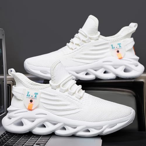 Image of Mens Running Shoes Gym Slip on Sneakers Non Slip Walking Tennis Sports Work Athletic Workout Casual Lightweight Breathable Fashion