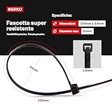 Zoom IMG-1 erko fascette plastica nere 250 Zoom IMG-1 erko fascette plastica nere 250