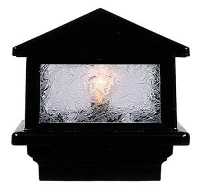 Sirius Deck Light, 3-1/2" (4x4 wood) Post, 1.6W LED, Black