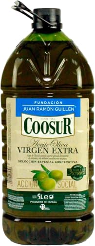 COOSUR - Aceite de Oliva Virgen Extra 5 Litros, Ideal para Cocinar o en Crudo, Aceite Oliva Virgen Extra Cooperativa - Garrafa PET 5 Litros