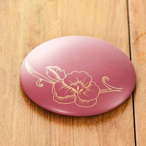 Image of Yundu 12 OZ Ceramic Mug with Lid & Tea Strainer - Matte Purple Tea Cup with Golden Flower, Stainless Steel Infuser for Loose Leaf Tea
